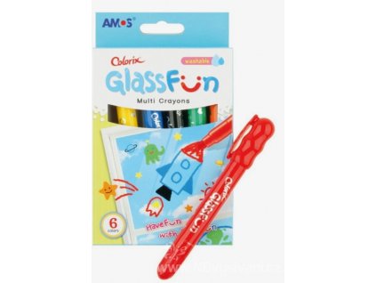 AP1509 Barvy na sklo Glass Fun smývatelné (6ks)