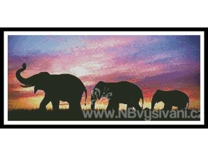 106037 ic10768 11382 silhouettes of elephants against sunset