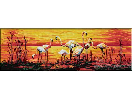 KRI-329 Flamingo (gobelínový steh)