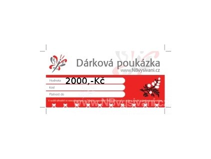 DP03 Elektronická poukázka v hodnotě 2000,-Kč (poštovné zdarma)