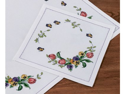 PER10-6902 Ubrus s tulipány (33x33cm)