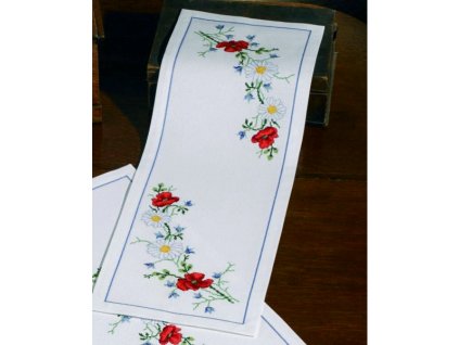 PER63-8848 Ubrus s lučními květy (24x68cm)