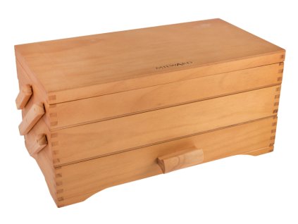 2519013 Dřevěný box na šicí pomůcky
