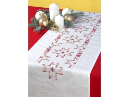 HOF6635-39 Konferenční ubrus Noel - mandarinka (40x140cm)