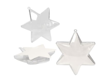 CRE-52153 Plastová hvězda 10cm (5ks)