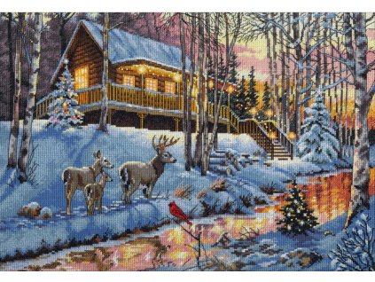 70-08976 Winter Cabin - Srub v lese