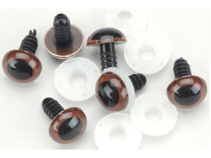 N-51112-07 Bezpečnostní oči hnědé 12mm (6ks)