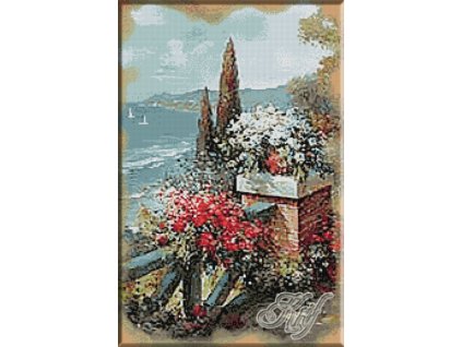 KRI-1494 From the terrace (gobelínový steh)