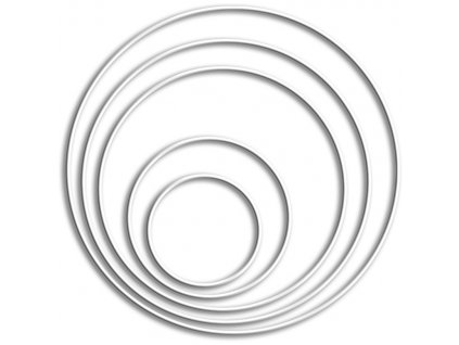 KR-69051 Drátěný kruh 15cm bílý 1ks (tloušťka 3mm)