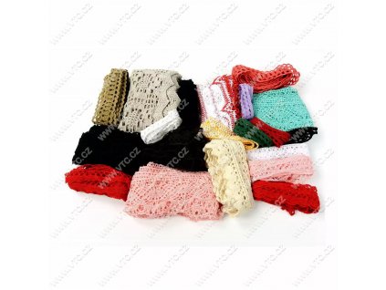 73595a krajka palickovana mix barevna