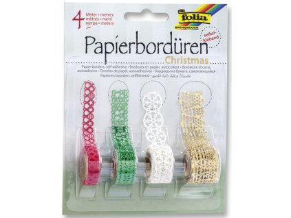SMT-F13804 Samolepicí papírová bordura - vánoční (4m)