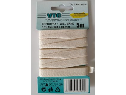 V13510 Keprovka - ecru š.1cm (5m)