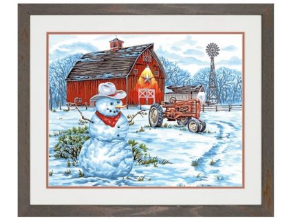 DIM73-91434 Malování podle čísel - Country Snowman (51x41cm)