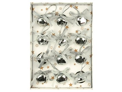 AP1729-02 Rolničky stříbrné v krabičce 2cm (12ks)