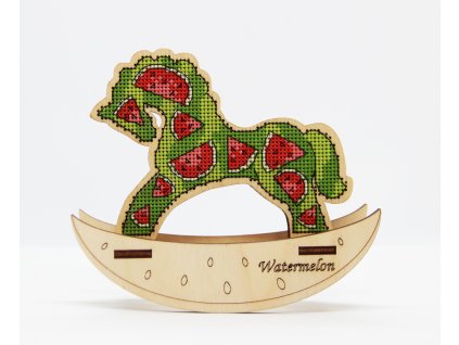 FRU-1103 Houpací koníček - meloun (vyšívaná překližka)