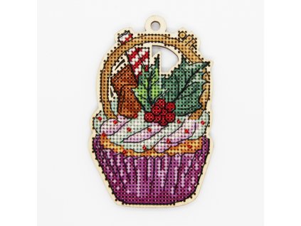 FRU-0309 Cupcake (vyšívaná překližka)