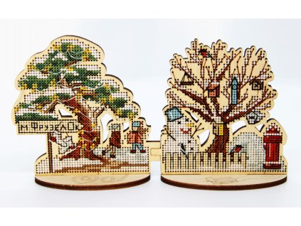 FRU-0517 Zimní předměstí (vyšívaná překližka)