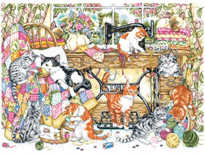 DW-3408 Šití s mnoha koťaty