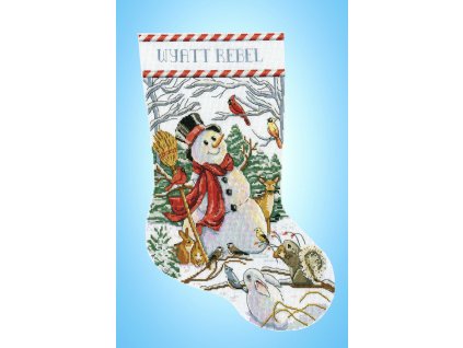 DW-5934 Vánoční punčocha se sněhulákem