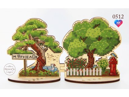 FRU-0512 Stromy (vyšívaná překližka)