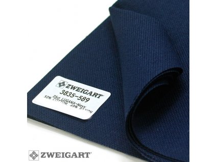 ZW3835-589 Lugana 25ct Navy (70x50cm)