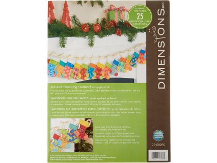 72-08280 Advent Stocking Garland - Vánoční punčošková garlanda