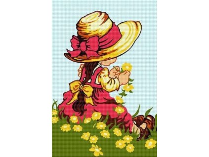 HU-AZ1140 Malé děvčátko (gobelínový steh)