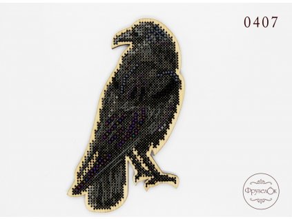 FRU-0407 Krkavec (vyšívaná překližka)