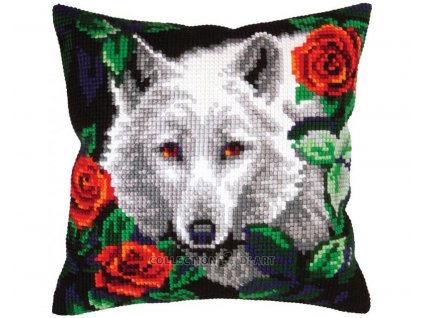 ADA5.432 Polštář s bílým vlkem