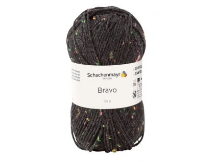 9801211-08329 Bravo 50g Anthrazit Neon Tweed