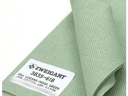 ZW3835-618 Lugana 25ct Moos Green (70x100cm)