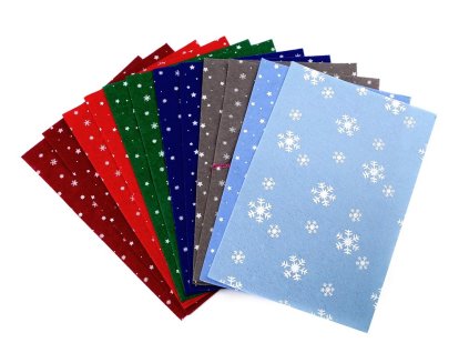 SKS-790096 Filc A4 s vánočním potiskem - mix (12ks)