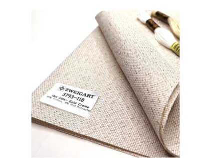 ZW3793-118 Aida 18ct Gold White (110x100cm)