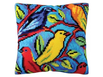 ADA5.475 Polštář - ptáčci ve větvích