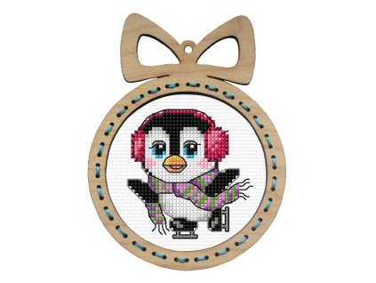 OR6675 Tučňák na bruslích (včetně rámečku)