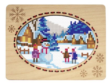 OR6677 Krajina se sněhulákem (včetně rámečku)