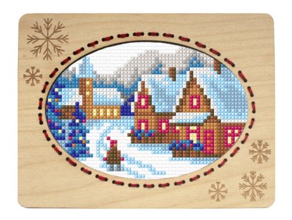 OR6679 Krajina s domky (včetně rámečku)