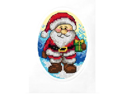 OR6323 Vánoční přání se Santou a dárkem