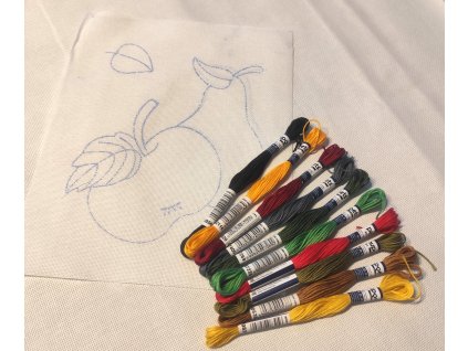 1111-2 Puppets sada přízí pro děti (10ks) + předtisk zdarma - jablko a hruška