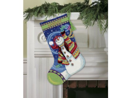 71-09143 Happy Snowman Stocking - punčocha