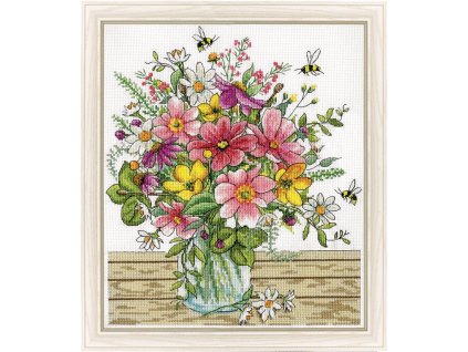 DW-3565 Sklenice pestrých květin