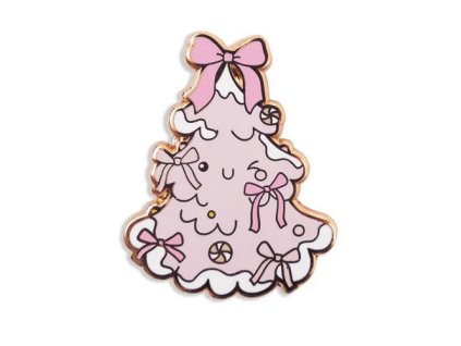 LET-14365 Magnet pro uchycení jehel - růžový vánoční stromeček (Needle Minder)