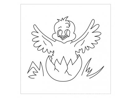 BE70006-Y209 Kanava - Vylíhlé kuřátko (25x25cm)