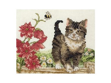 A-PCE591 Kočka a květiny (doprodej)