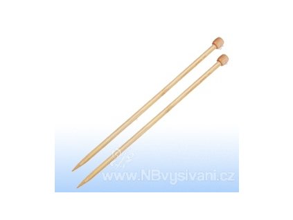 2226301 Pletací jehlice bambusové rovné 33cm/2,5mm