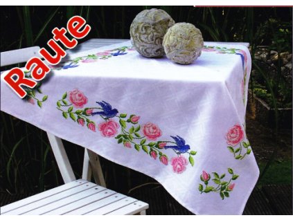 HOF7544-10 Ubrus Raute - bílý (80x80cm)