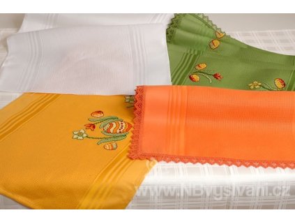 HOF7698-23 Vyšívací stuha na stůl - žlutá (10cm)