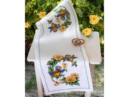 A-9240000-00311 Ubrus - zamilovaní ptáčci (37x104cm)...