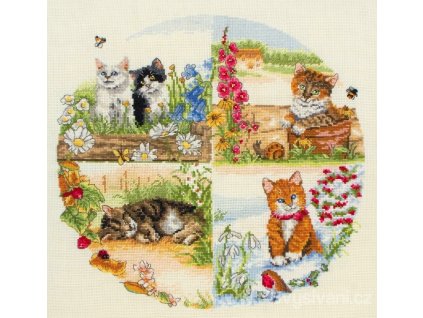 A-PCE895 Kočky v ročních obdobích