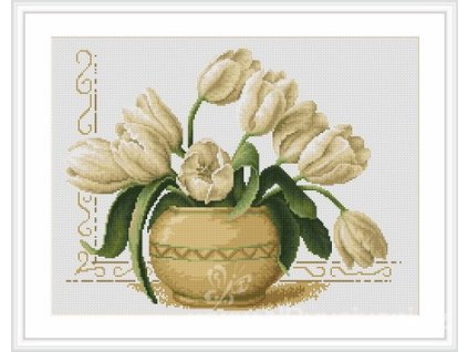 LUC-B2217 Bílé tulipány